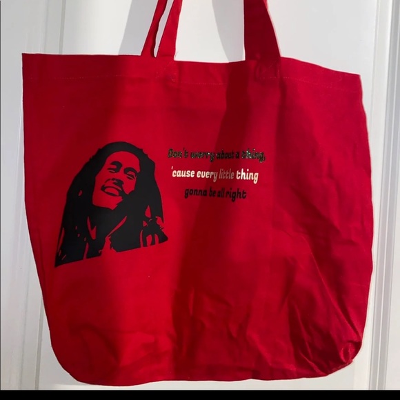 Custom bob Marley tote bag - Picture 2 of 2